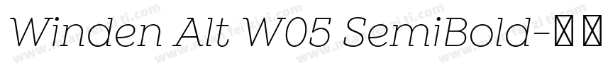 Winden Alt W05 SemiBold字体转换